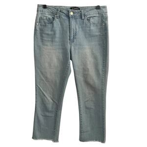 D Jeans Womens Size 6 Light Wash Blue Stretch Raw Hem